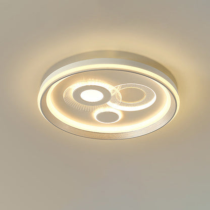 Modern Minimalist Iron Acrylic Round LED Flush Mount Ceiling Light For Bedroom And Living Room