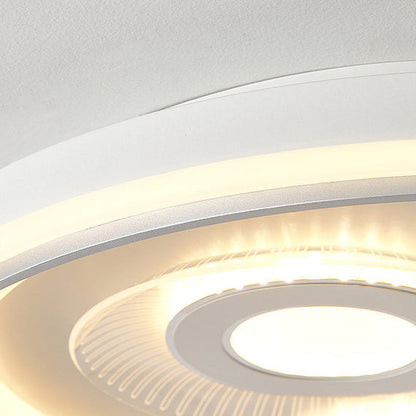 Modern Minimalist Iron Acrylic Round LED Flush Mount Ceiling Light For Bedroom And Living Room