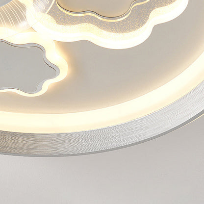 Modern Minimalist Iron Acrylic Round LED Flush Mount Ceiling Light For Bedroom And Living Room
