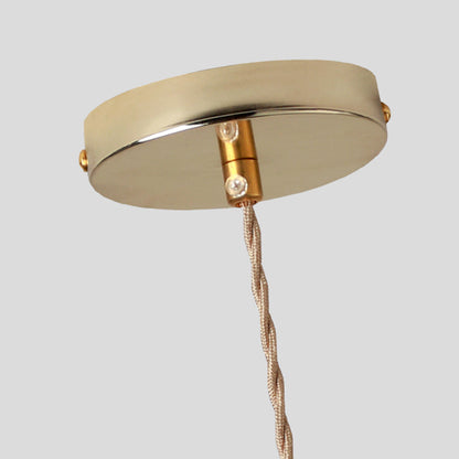 Contemporary Nordic Brass & Iron Cylindrical Frosted Glass 1-Light Pendant Light For Bedroom & Living Room