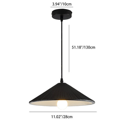 Contemporary Nordic Resin Conical 1-Light Pendant Light For Bedroom & Living Room