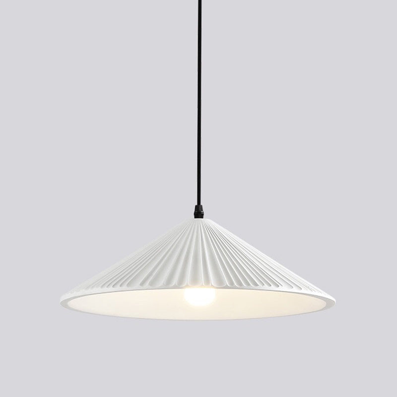 Contemporary Nordic Resin Conical 1-Light Pendant Light For Bedroom & Living Room