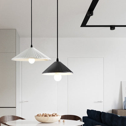 Contemporary Nordic Resin Conical 1-Light Pendant Light For Bedroom & Living Room