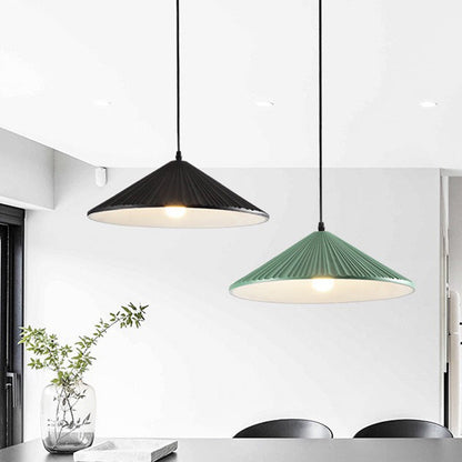 Contemporary Nordic Resin Conical 1-Light Pendant Light For Bedroom & Living Room