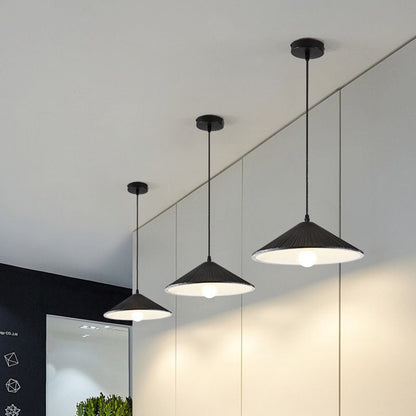Contemporary Nordic Resin Conical 1-Light Pendant Light For Bedroom & Living Room