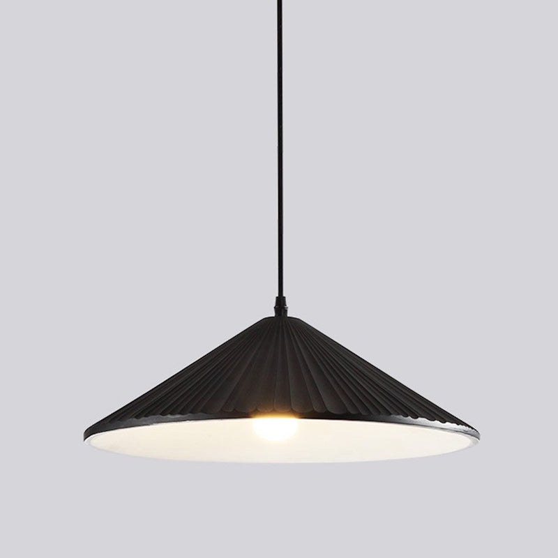 Contemporary Nordic Resin Conical 1-Light Pendant Light For Bedroom & Living Room