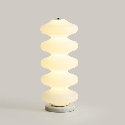 Contemporary Creative Acrylic & Marble LED Table Lamp With Multi-Oval Design For Bedroom & Living Room