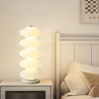 Contemporary Creative Acrylic & Marble LED Table Lamp With Multi-Oval Design For Bedroom & Living Room