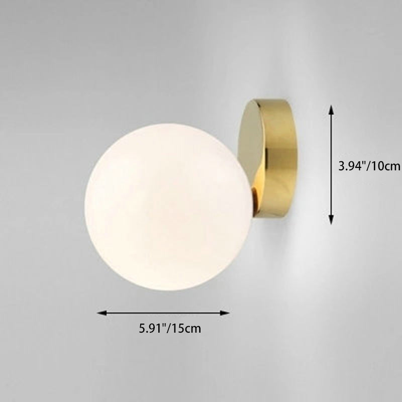 Contemporary Nordic Iron & Glass Globe 1-Light Semi-Flush Mount Ceiling Light For Bedroom & Living Room