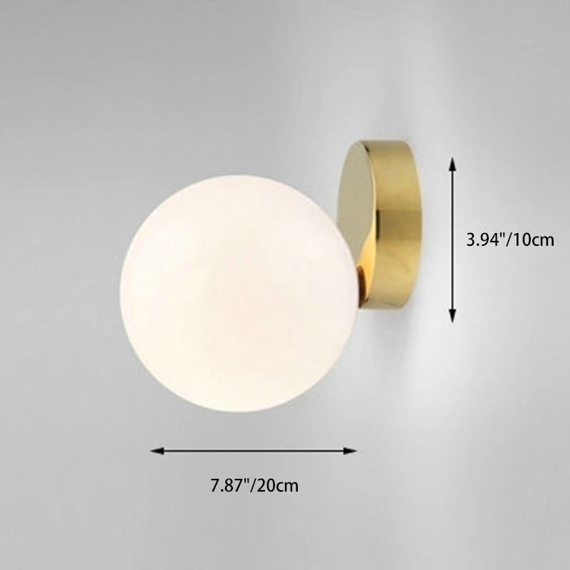 Contemporary Nordic Iron & Glass Globe 1-Light Semi-Flush Mount Ceiling Light For Bedroom & Living Room