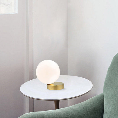 Contemporary Nordic Iron & Glass Globe 1-Light Semi-Flush Mount Ceiling Light For Bedroom & Living Room