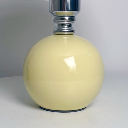 Modern Art Deco Ceramic & Frosted Glass Petal Shade 1-Light Table Lamp For Bedroom & Living Room