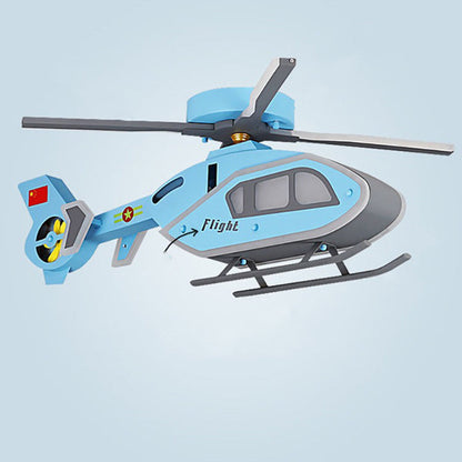 Modern Creative Iron Acrylic Helicopter LED Semi-Flush Mount Ceiling Light For Kids' Bedroom