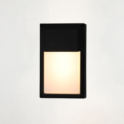Modern Minimalist Aluminum & PC Rectangular Waterproof LED Outdoor Wall Light For Patio & Balcony