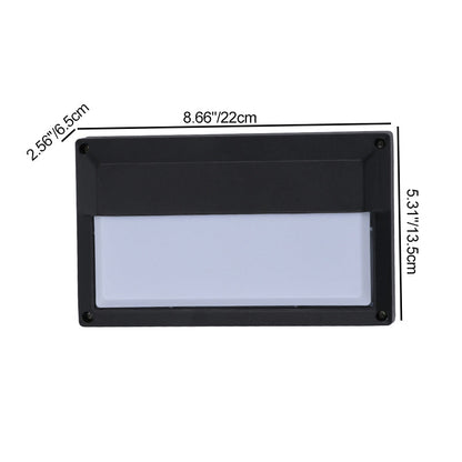 Modern Minimalist Aluminum & PC Rectangular Waterproof LED Outdoor Wall Light For Patio & Balcony