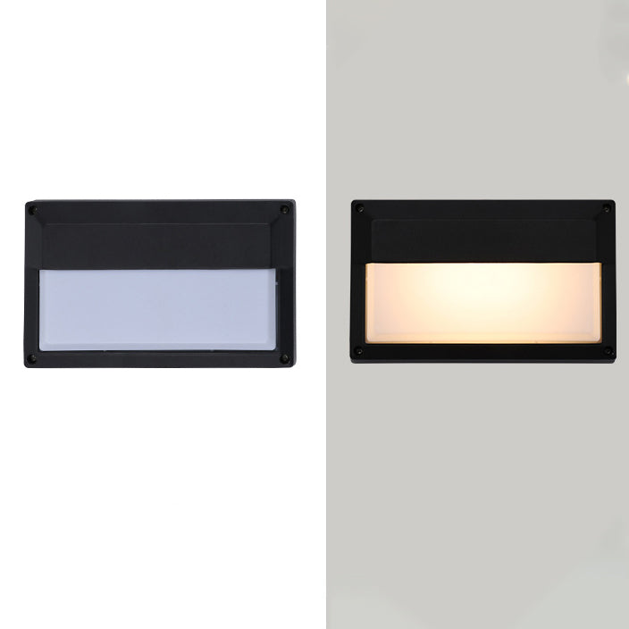 Modern Minimalist Aluminum & PC Rectangular Waterproof LED Outdoor Wall Light For Patio & Balcony