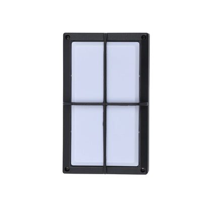 Modern Minimalist Aluminum & PC Grid-Shaped Waterproof LED Outdoor Wall Light For Patio & Balcony
