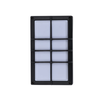 Modern Minimalist Aluminum & PC Grid-Shaped Waterproof LED Outdoor Wall Light For Patio & Balcony