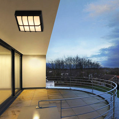 Modern Minimalist Aluminum & PC Square Waterproof LED Outdoor Wall Light For Patio & Balcony