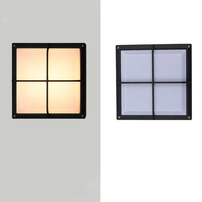 Modern Minimalist Aluminum & PC Square Waterproof LED Outdoor Wall Light For Patio & Balcony