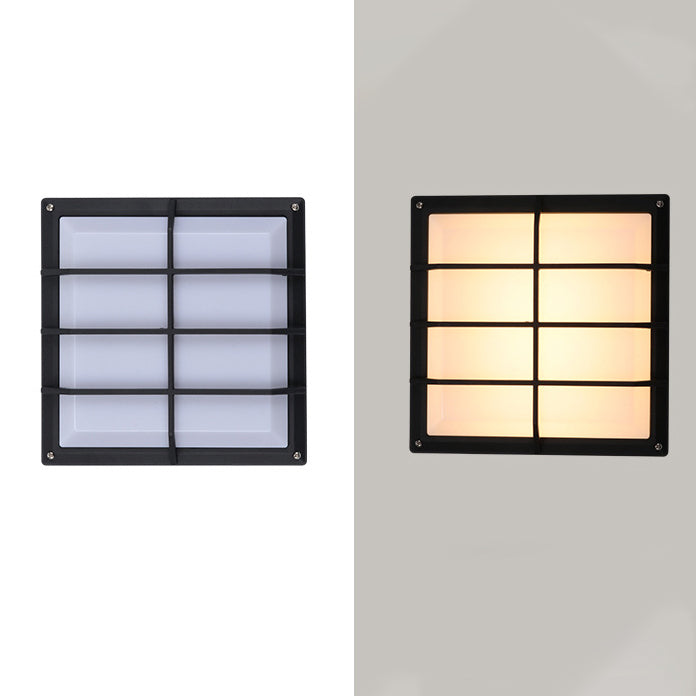 Modern Minimalist Aluminum & PC Square Waterproof LED Outdoor Wall Light For Patio & Balcony