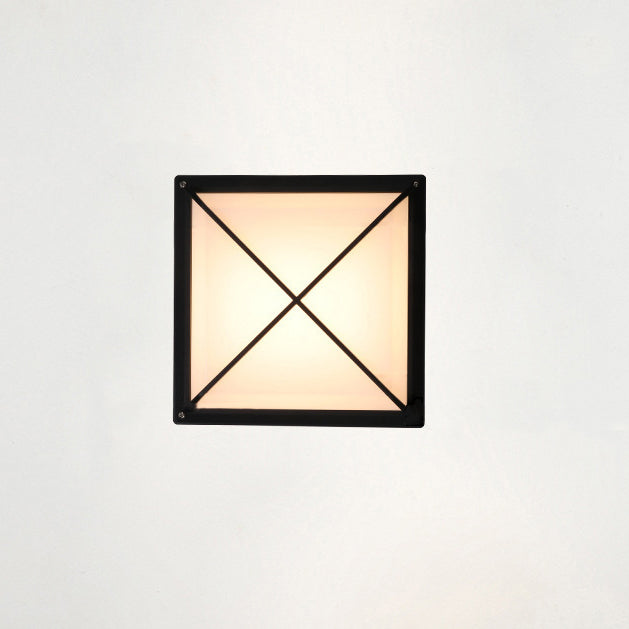 Modern Minimalist Aluminum & PC Square Waterproof LED Outdoor Wall Light For Patio & Balcony