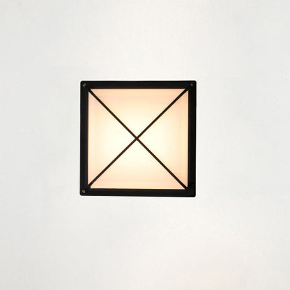 Modern Minimalist Aluminum & PC Square Waterproof LED Outdoor Wall Light For Patio & Balcony