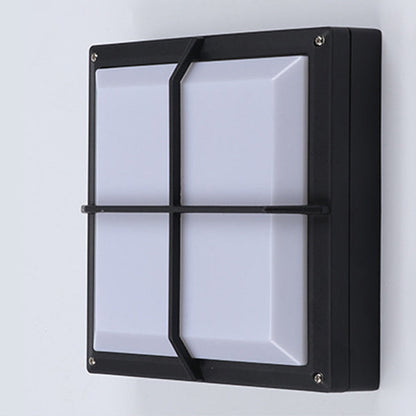 Modern Minimalist Aluminum & PC Square Waterproof LED Outdoor Wall Light For Patio & Balcony