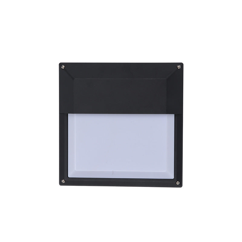 Modern Minimalist Aluminum & PC Square Waterproof LED Outdoor Wall Light For Patio & Balcony