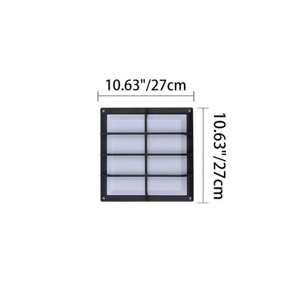 Modern Minimalist Aluminum & PC Square Waterproof LED Outdoor Wall Light For Patio & Balcony