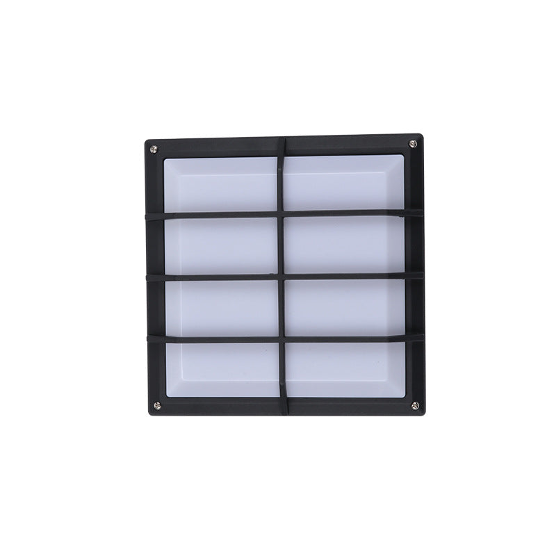 Modern Minimalist Aluminum & PC Square Waterproof LED Outdoor Wall Light For Patio & Balcony