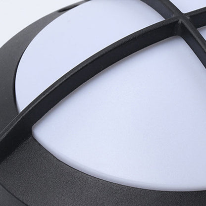 Modern Minimalist Aluminum & PC Oval LED Outdoor Wall Light, Waterproof For Patio & Balcony