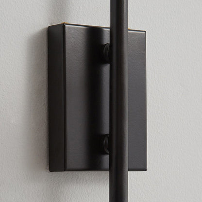 Modern Mid-Century Wood & Iron Curved Arm & Linen Leaf-Shaped Shade Wall Sconce Lamp 1-Light For Bedroom & Living Room