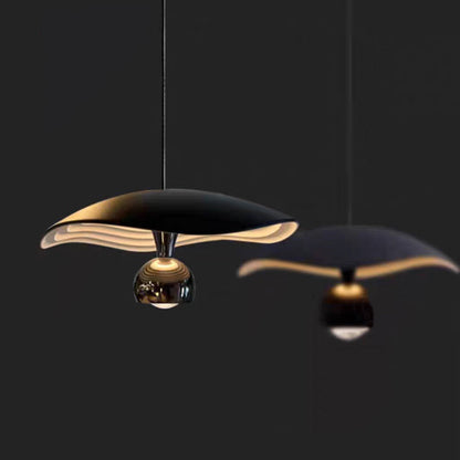 Modern Luxury Aluminum & Acrylic Irregular Round Sphere LED Pendant Light For Bedroom & Living Room