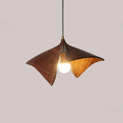 Contemporary Creative Iron & Resin Irregular Lotus-Shaped 1-Light Pendant Light For Bedroom & Living Room