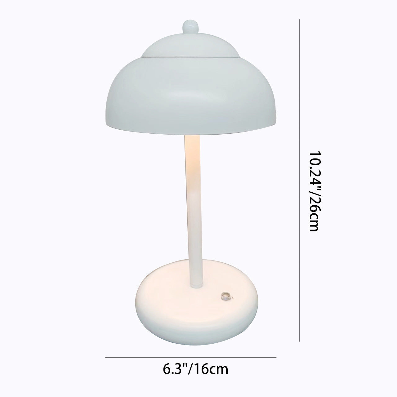 Modern Minimalist Rechargeable Iron Mushroom-Shaped LED Table Lamp For Bedroom And Living Room