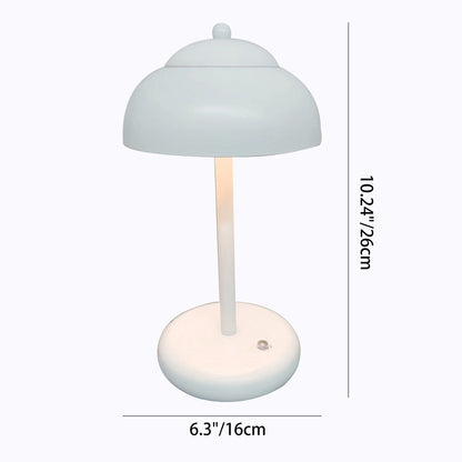 Modern Minimalist Rechargeable Iron Mushroom-Shaped LED Table Lamp For Bedroom And Living Room