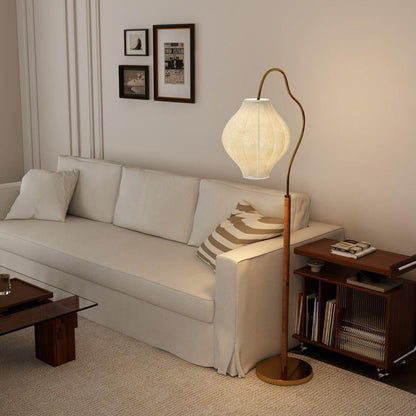 Traditional Vintage Metal & Fabric Patterned Shade 1-Light Standing Floor Lamp For Living Room & Bedroom