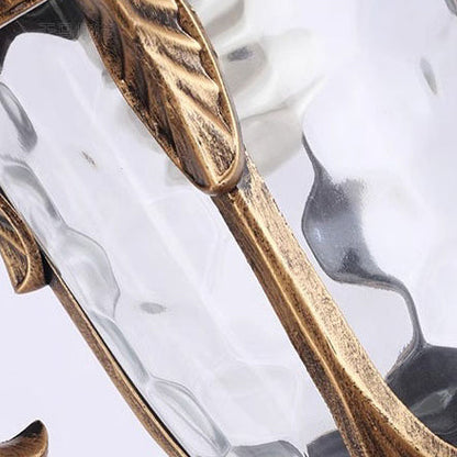 Traditional European Aluminum Water Glass Post Lamp 3-Light Outdoor Light For Garden