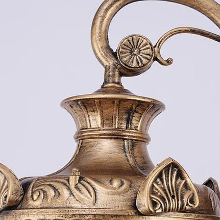 Traditional European Aluminum Water Glass Post Lamp 3-Light Outdoor Light For Garden