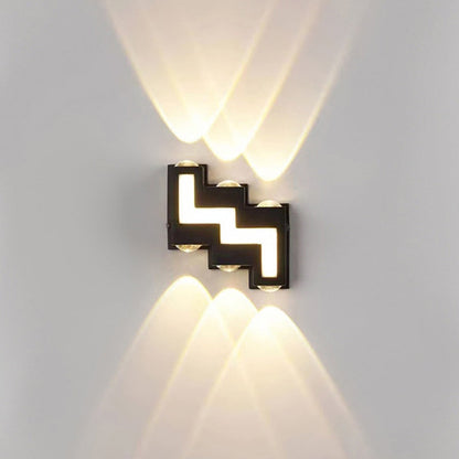 Modern Minimalist Waterproof Aluminum Acrylic Stair-Shaped LED Outdoor Wall Light For Outdoor Patio