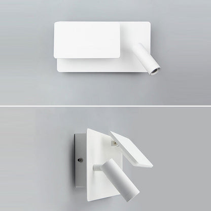 Modern Minimalist Aluminum Rectangular LED Wall Sconce Lamp For Bedroom & Living Room