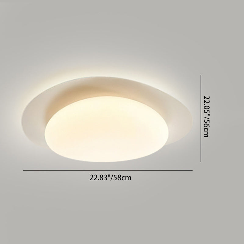 مصباح سقف LED دائري بتصميم عصري بسيط من الحديد والأكريليك لغرفة النوم وغرفة المعيشة