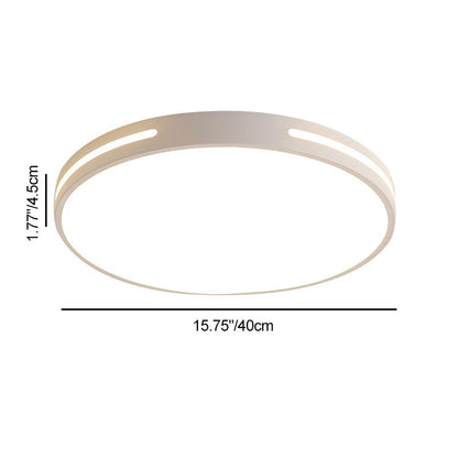 Modern Minimalist Iron And Acrylic Round LED Flush Mount Ceiling Light For Bedroom And Living Room