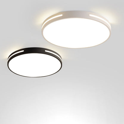 Modern Minimalist Iron And Acrylic Round LED Flush Mount Ceiling Light For Bedroom And Living Room
