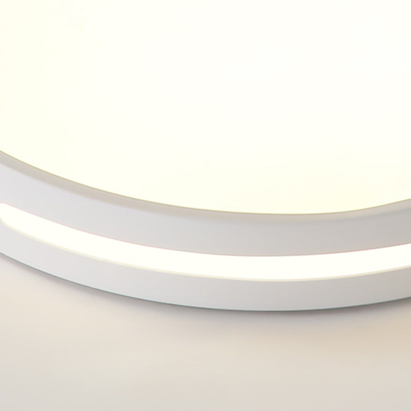 Modern Minimalist Iron And Acrylic Round LED Flush Mount Ceiling Light For Bedroom And Living Room