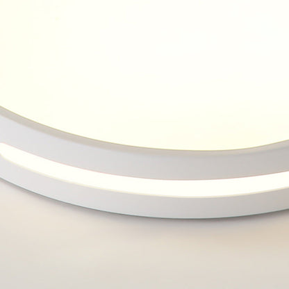 Modern Minimalist Iron And Acrylic Round LED Flush Mount Ceiling Light For Bedroom And Living Room
