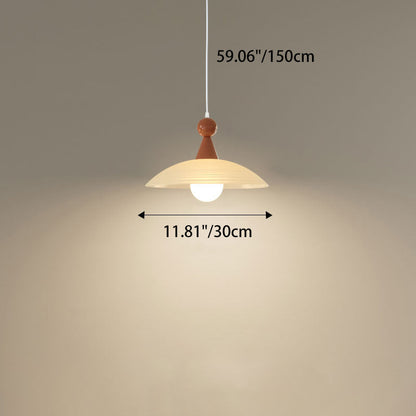 Contemporary Creative Iron And Glass Round Dome 1-Light Pendant Light For Living Room And Bedroom