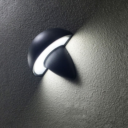 Modern Minimalist Aluminum Acrylic Semi-Circular Cone LED Wall Sconce Lamp For Outdoor Patio