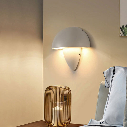 Modern Minimalist Aluminum Acrylic Semi-Circular Cone LED Wall Sconce Lamp For Outdoor Patio
